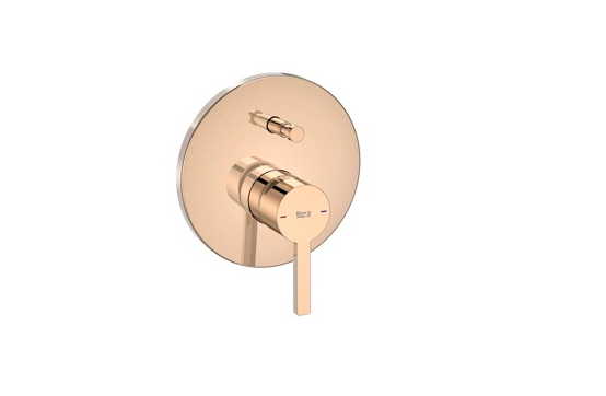 Roca Naia Built in Bath Shower Mixer Rose Gold (2 outlets) (A5A0B96RG0)