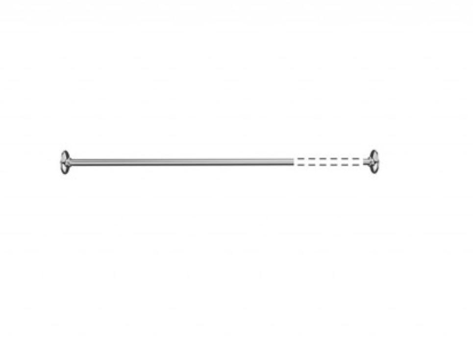 Inda Hotellerie Shower Rail (extendable) 85/135cm - Chrome (A0146BAP)