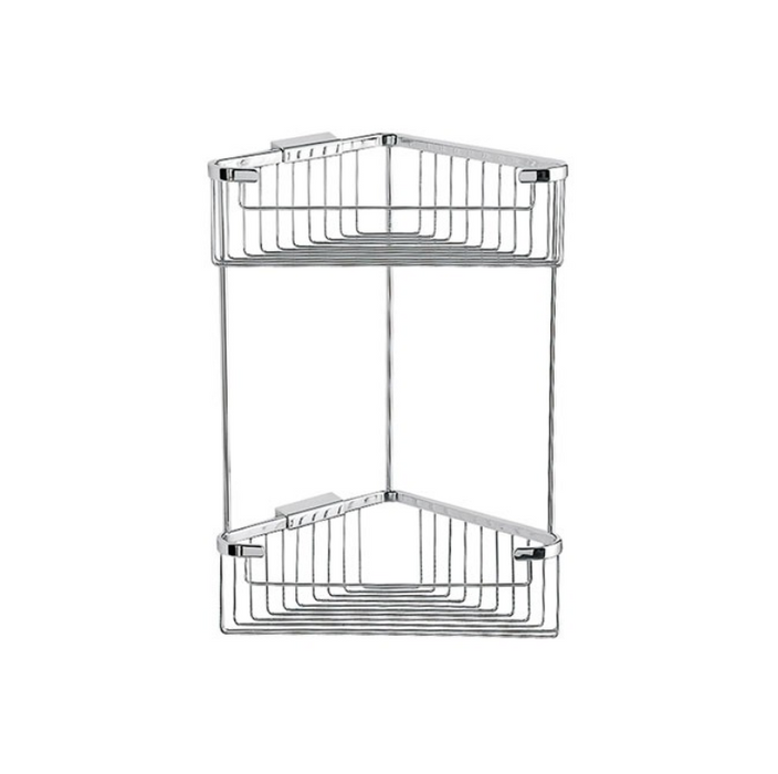 Inda Hotellerie Double Corner Soap Basket 22x38hx22cm - Chrome (AV032ACR)