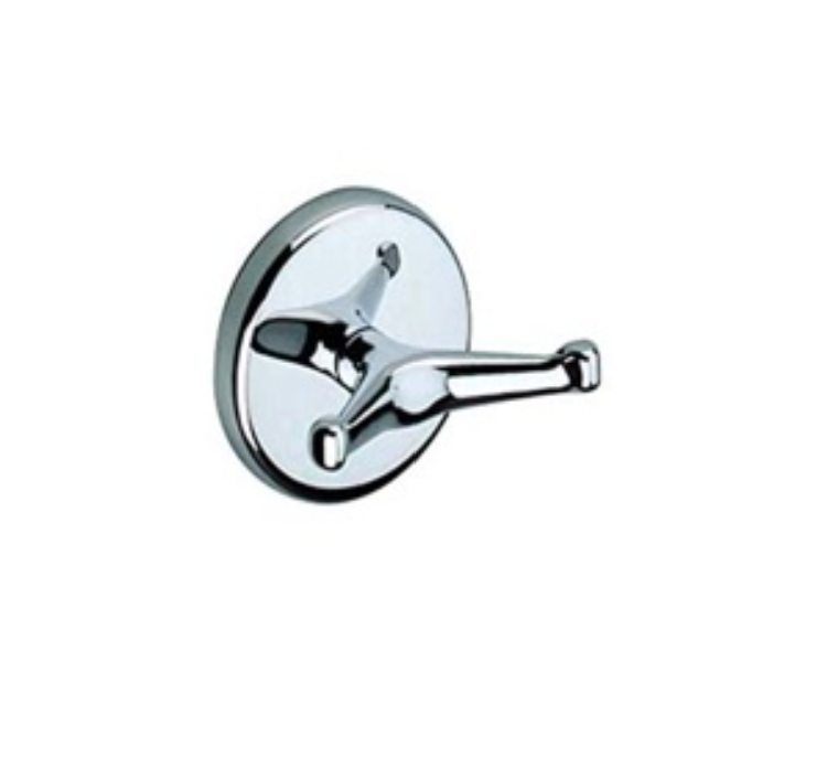 Inda Hotellerie Double Robe Hook 8x7hx5cm dia - Chrome (A04210CR)