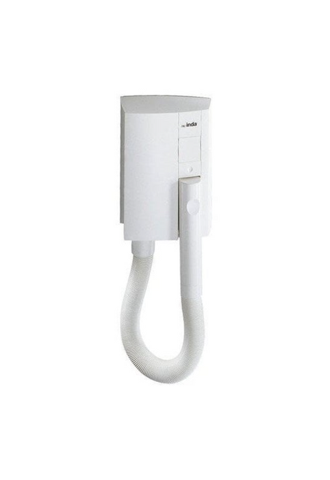 Inda Hotellerie Hairdryer with Timer 15x54hx10 IP34 Wall Mounted - White (AV454CWW)