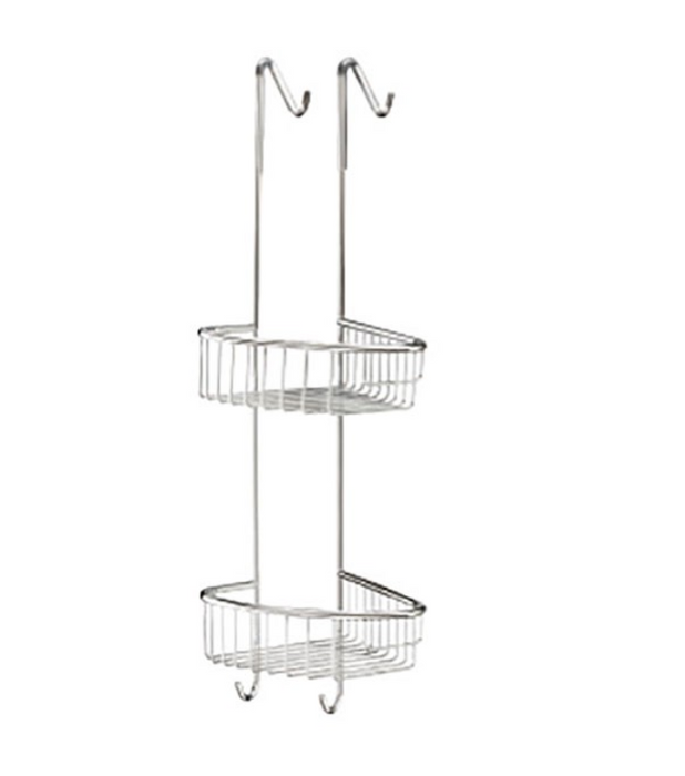 Inda Hotellerie Hook Double Corner Basket - Right Hand 21x74hx33cm - Chrome (AV033ACR)