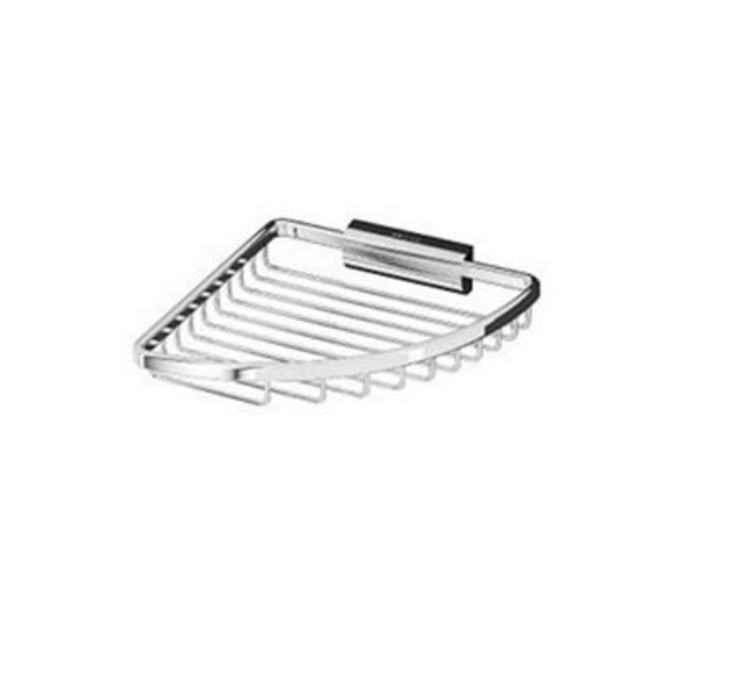 Inda Hotellerie Shallow Corner Soap Basket 19x4hx20cm - Chrome (AV131DCR)