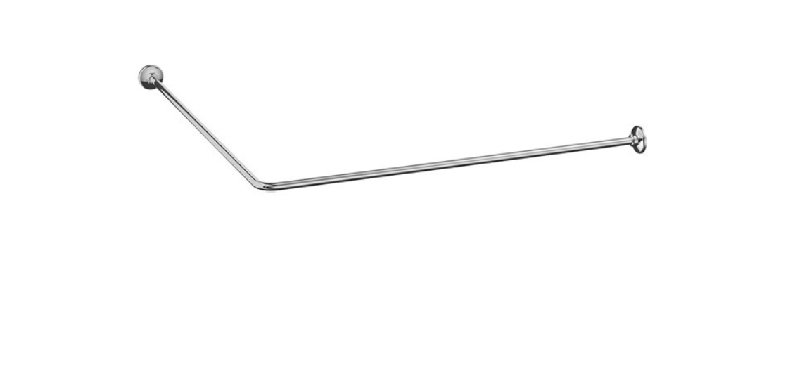 Inda Hotellerie Shower Rail 170x70cm, 2cm dia - Chrome (A0148BCR)