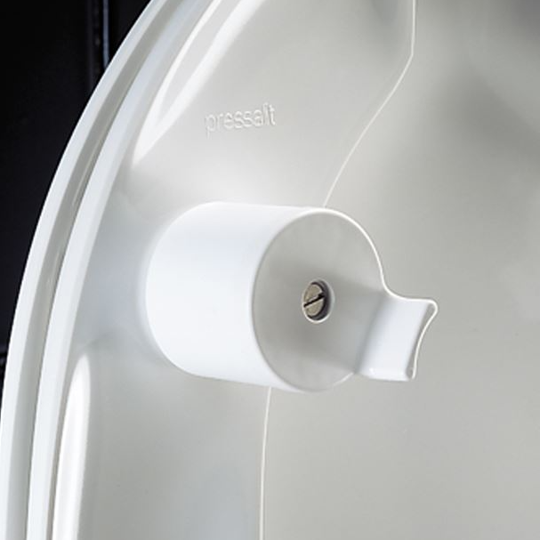 Pressalit Toilet Seat Dania With Cover, 2" Raised White (R43000)