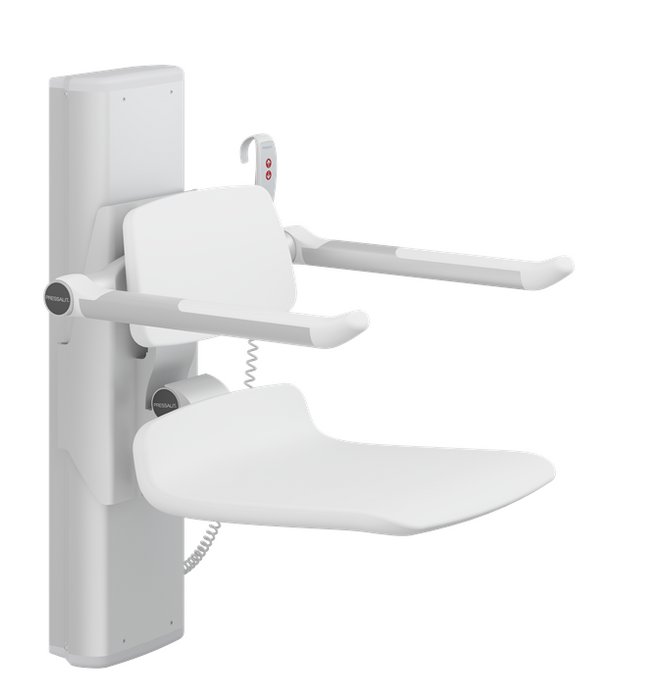 Pressalit PLUS Shower Seat 450, Electrically Height Adjustable White (R7634000)