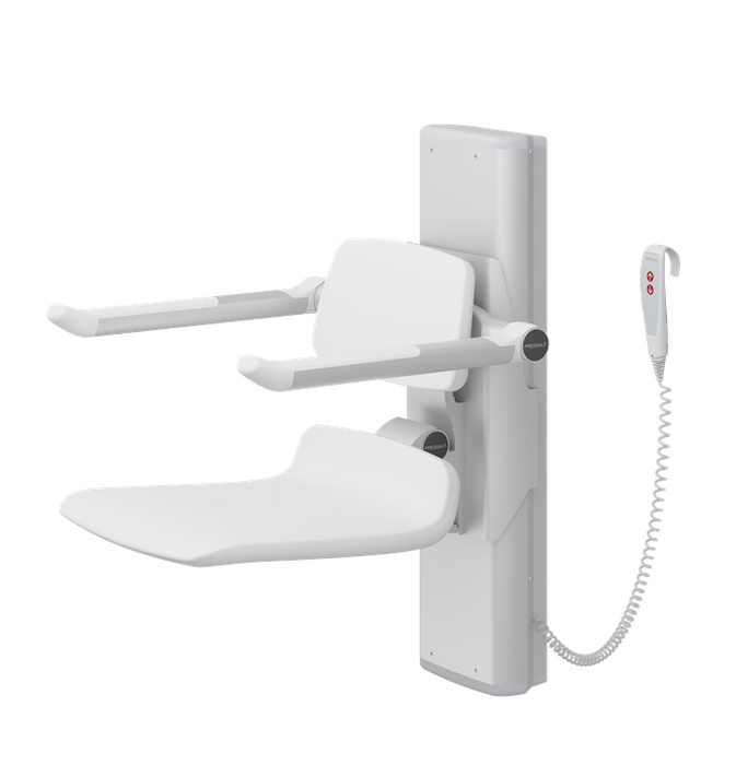 Pressalit PLUS Shower Seat 450, Electrically Height Adjustable White (R7634000)