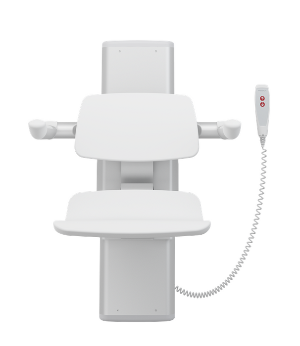 Pressalit PLUS Shower Seat 450, Electrically Height Adjustable White (R7634000)