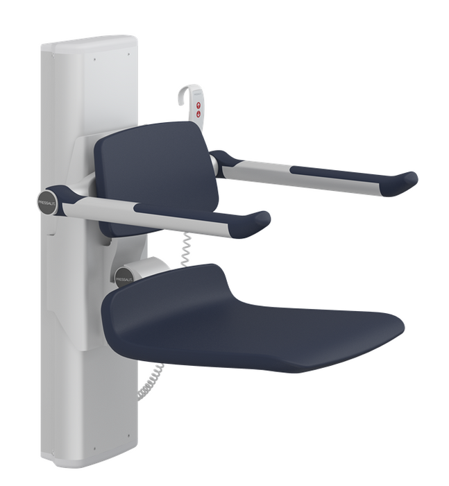 Pressalit PLUS Shower Seat 450, Electrically Height Adjustable Dark Blue (R7634108)
