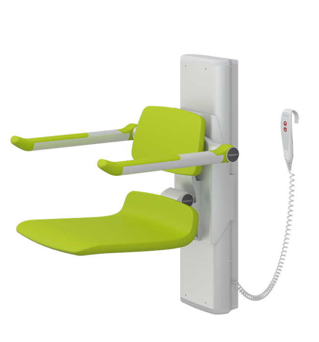 Pressalit PLUS Shower Seat 450, Electrically Height Adjustable Lime Green (R7634277)