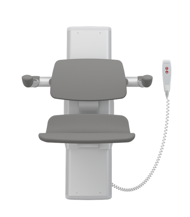 Pressalit PLUS Shower Seat 450 With Aperture, Electrically Height Adjustable Grey (R7635112)