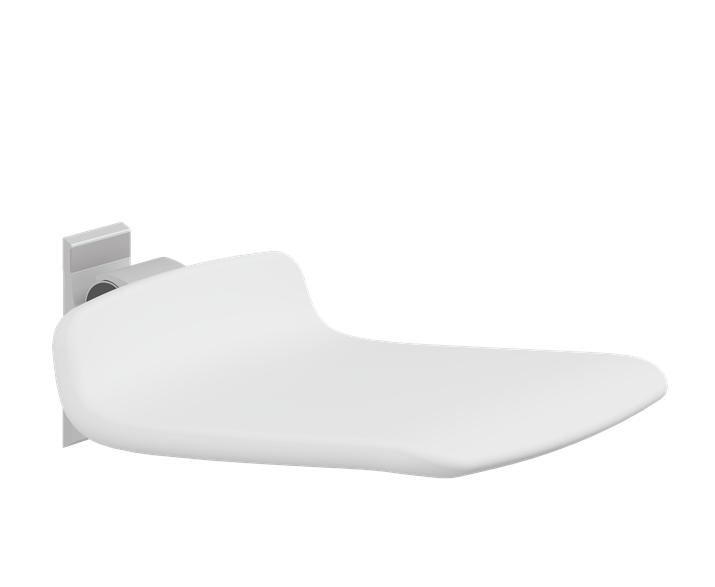 Pressalit PLUS Shower Seat 450, Fixed Height White (R7404000)