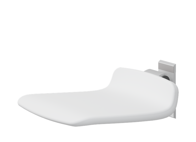 Pressalit PLUS Shower Seat 450, Fixed Height White (R7404000)