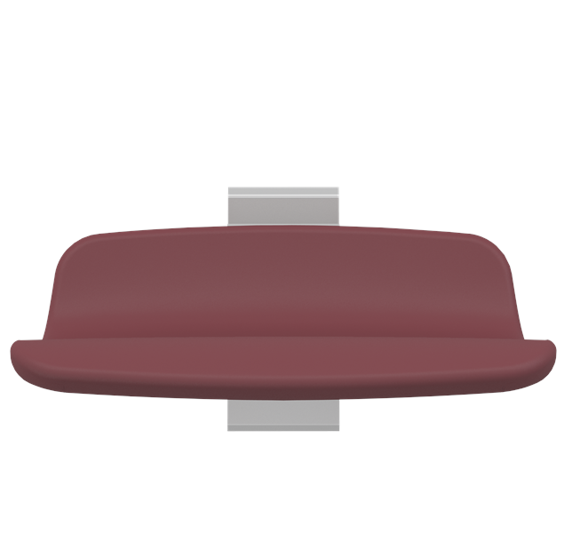 Pressalit PLUS Shower Seat 450, Fixed Height Red (R7404035)