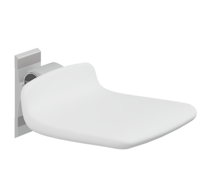 Pressalit PLUS Shower Seat 310, Fixed Height White (R7304000)