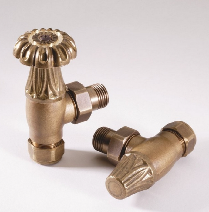 Kartell K-VIT Nostalgia 15mm Angled Manual Valve Antique Brass (VLVCHA-AB1)