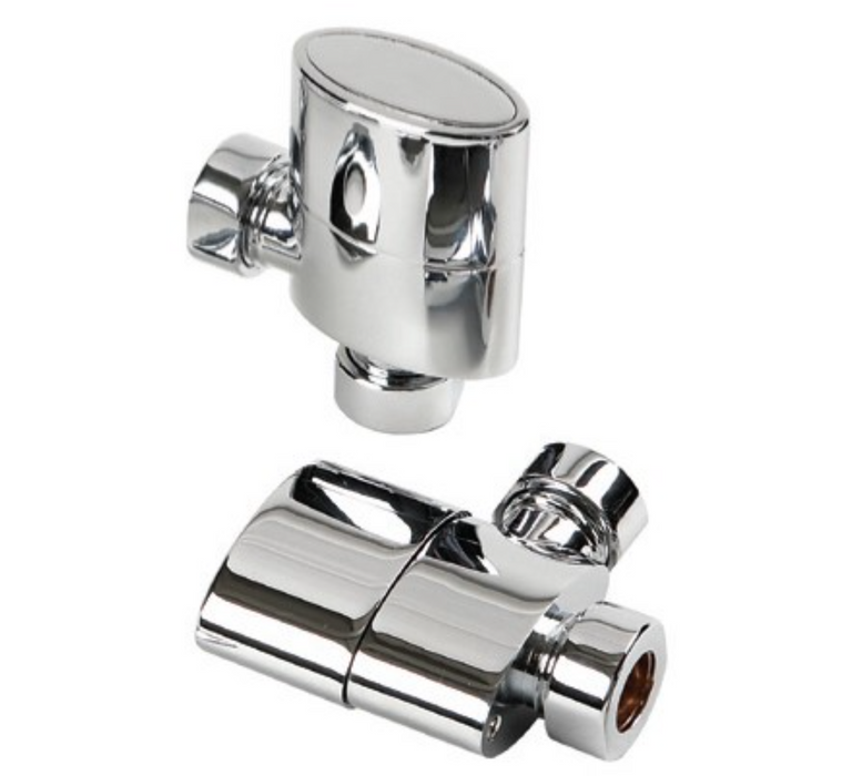 Kartell K-VIT Aspen Radiator Valve Straight 15mm (Pair) Chrome (ASP-STR)