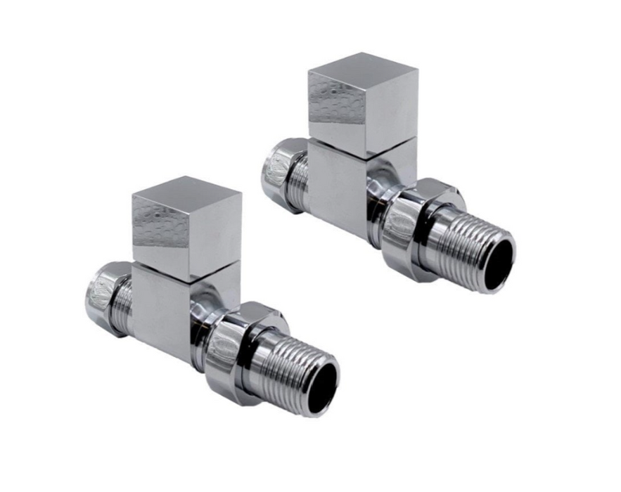 Kartell K-VIT Square Straight Valve (pair) Chrome (CUBE-STR)