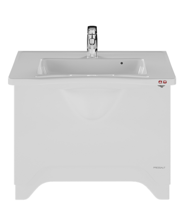Pressalt MATRIX Medium Wash Basin With Overflow, For Powered Basin Unit Including Integrated Handrails And Operating Buttons White (R2122000)