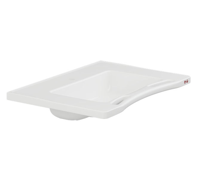 Pressalit MATRIX Medium Wash Basin Without Overflow 780x550mm, For Powered Basin Unit White (R2123000)