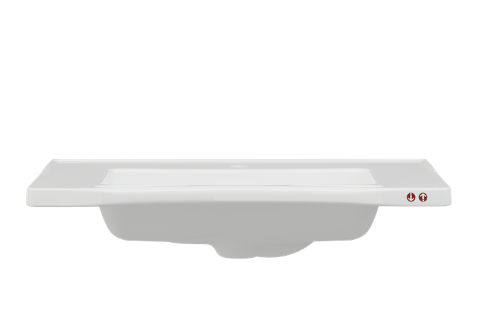 Pressalit MATRIX Medium Wash Basin Without Overflow 780x550mm, For Powered Basin Unit White (R2123000)