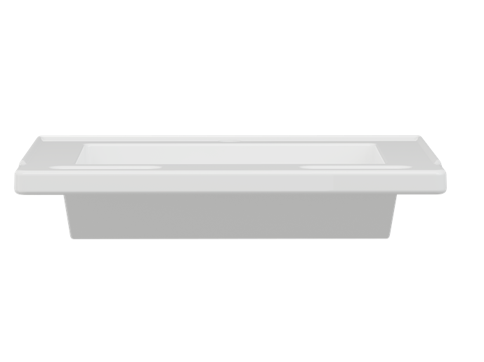 Pressalit MATRIX Small Wash Basin Without Overflow, Including Integrated Handrail 600x490mm White (R2021000)