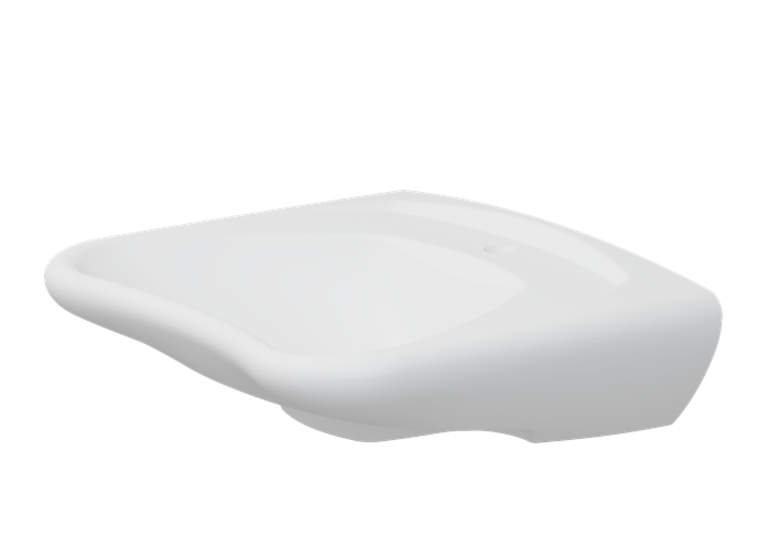 Pressalit MATRIX Curve Ergonomic Wash Basin Without Overflow 600x490mm White (R2051000)