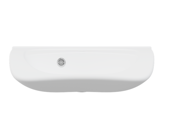 Pressalit MATRIX Curve II Ergonomic Wash Basin With Tap Hole And Overflow 600x487mm White (R2052000)