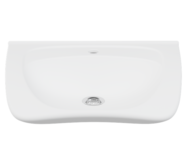 Pressalit MATRIX Curve II Ergonomic Wash Basin With Tap Hole, Without Overflow White 600x487mm(R2053000)