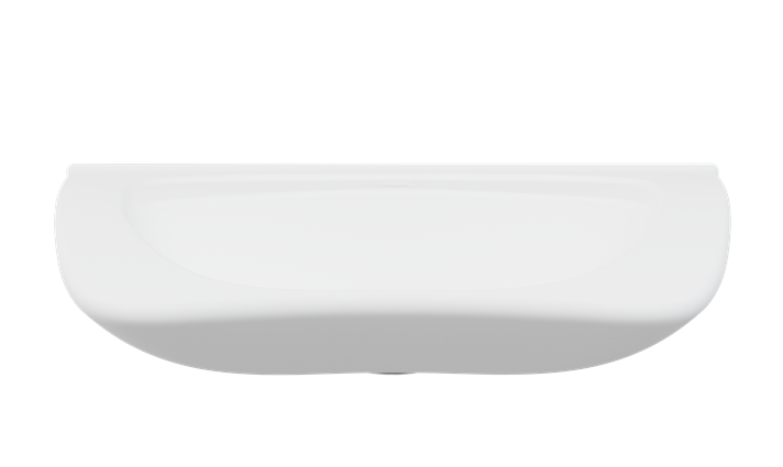 Pressalit MATRIX Curve II Ergonomic Wash Basin With Tap Hole, Without Overflow White 600x487mm(R2053000)