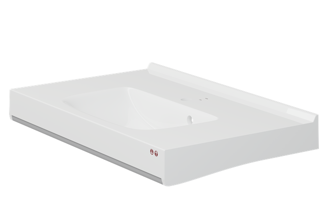Pressalit MATRIX Square Vanity Wash Basin 900x550mm With Overflow, Overflow Kit And Button For Height Adjustment White (R2170000)