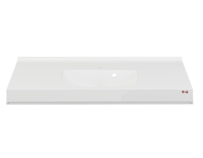 Pressalit MATRIX Square Vanity Wash Basin 1200x500mm With Overflow, Overflow Kit And Buttons For Height Adjustment White (R2172000)