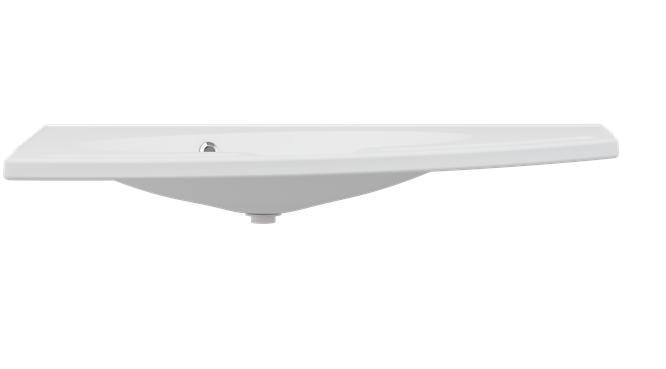 Pressalit MATRIX Angle Wash Basin With Integrated Handles, Overflow, Right-Facing 1000x571mm, White (R2040000)
