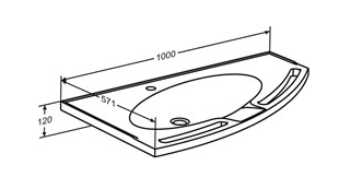 Pressalit MATRIX Angle Wash Basin Without Overflow, With Integrated Handles, Right-Facing 1000x571mm White (R2041000)