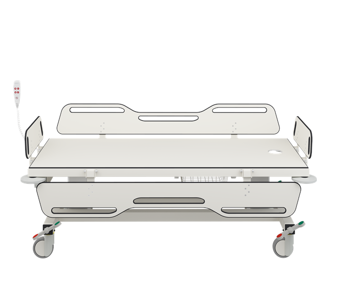 Pressalit MSCT 1 Shower Change Trolley, Electrically Height Adjustable White (R9454717000)