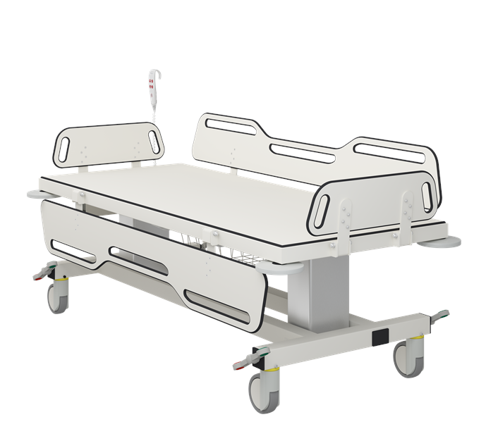 Pressalit MSCT 1 Shower Change Trolley, Electrically Height Adjustable White (R9454717000)