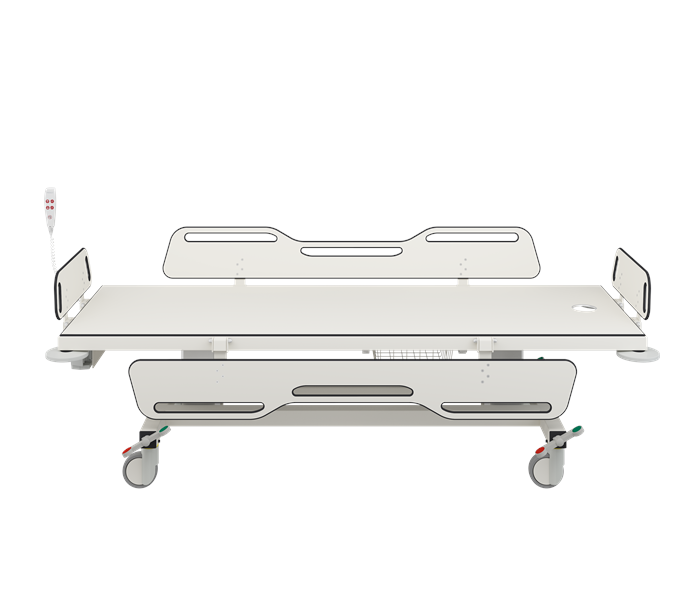 Pressalit MSCT 1 Shower Change Trolley 2190mm, Electrically Height Adjustable White (R9454721000)