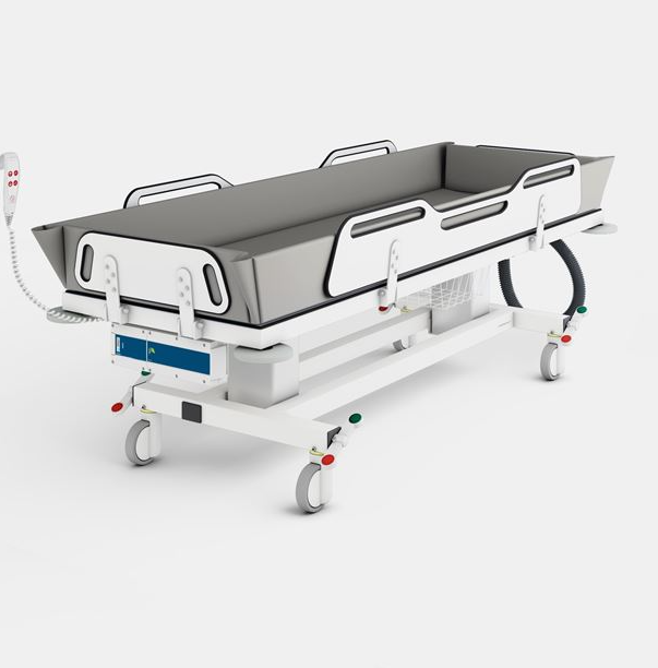 Pressalit MSCT 1 Shower Change Trolley 2190mm, Electrically Height Adjustable White (R9454721000)