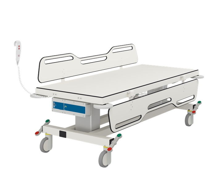 Pressalit MCT 2 Change Trolley 1790mm, Electrically Height Adjustable White (R9452717000)