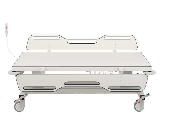 Pressalit MCT 2 Change Trolley 1790mm, Electrically Height Adjustable White (R9452717000)