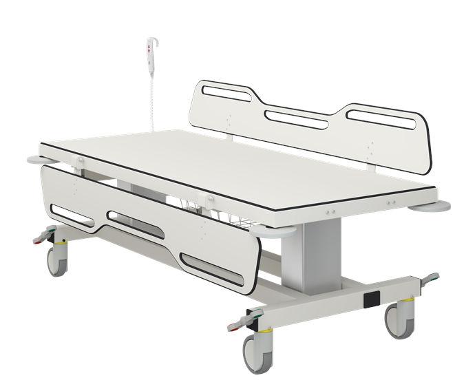 Pressalit MCT 2 Change Trolley 1790mm, Electrically Height Adjustable White (R9452717000)