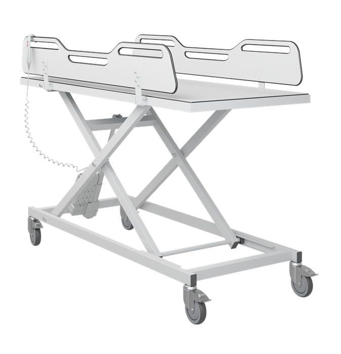 Pressalit MCT 3 Change Trolley 1700mm, Electrically Height Adjustable White (R9652717000)