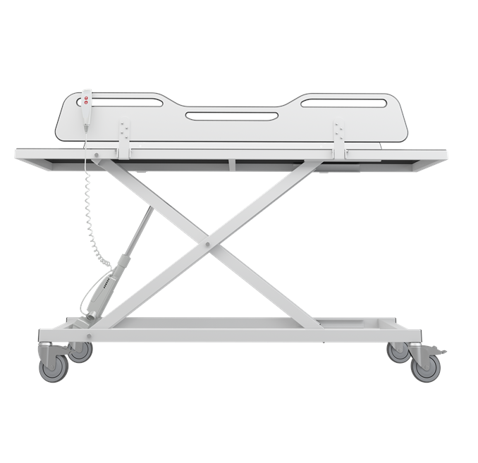 Pressalit MCT 3 Change Trolley 1900mm, Electrically Height Adjustable White (R9652719000)