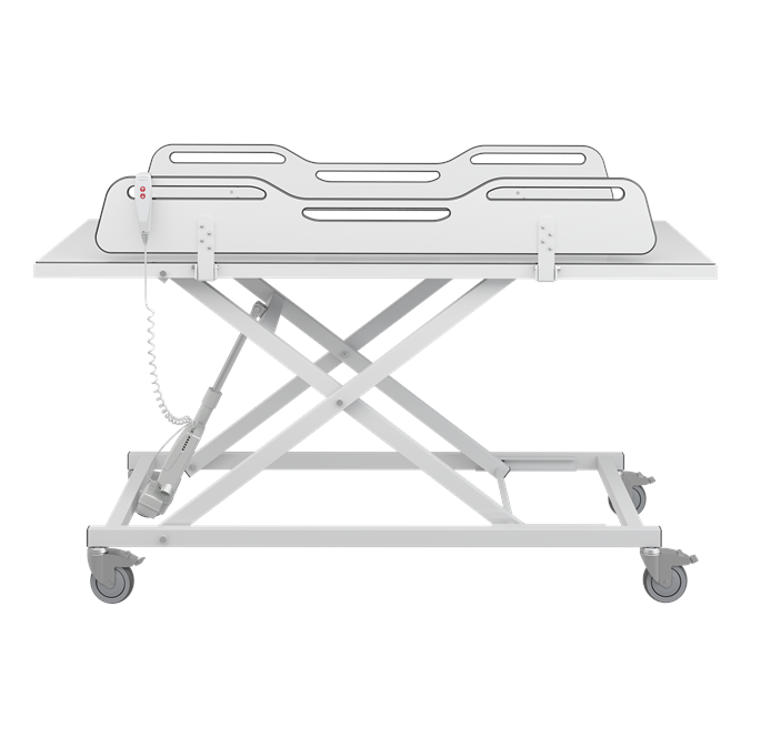 Pressalit MCT 3 Change Trolley 2100mm, Electrically Height Adjustable White (R9652721000)