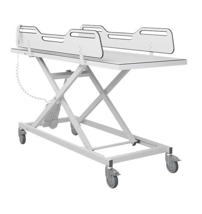 Pressalit MCT 3 Change Trolley 2100mm, Electrically Height Adjustable White (R9652721000)