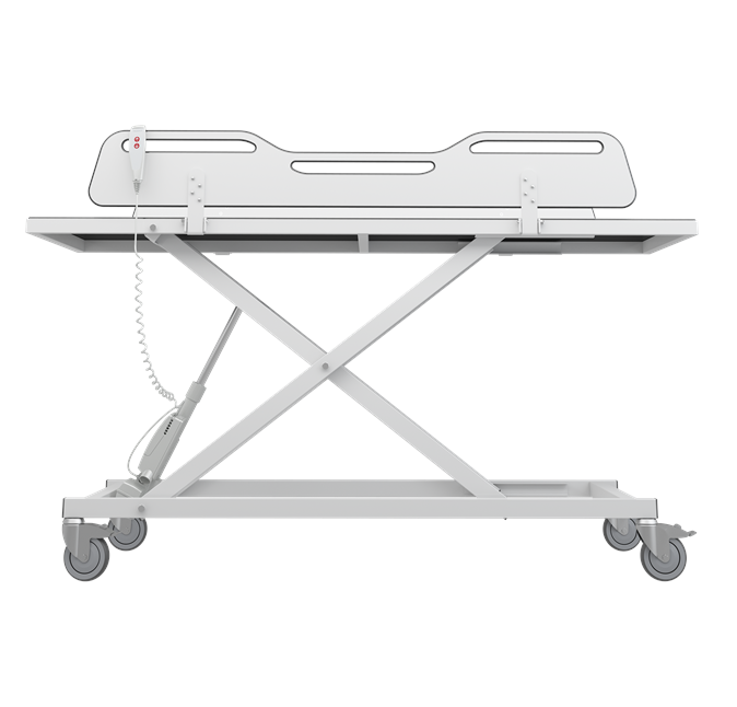 Pressalit MCT 3 Change Trolley 2100mm, Electrically Height Adjustable White (R9652721000)