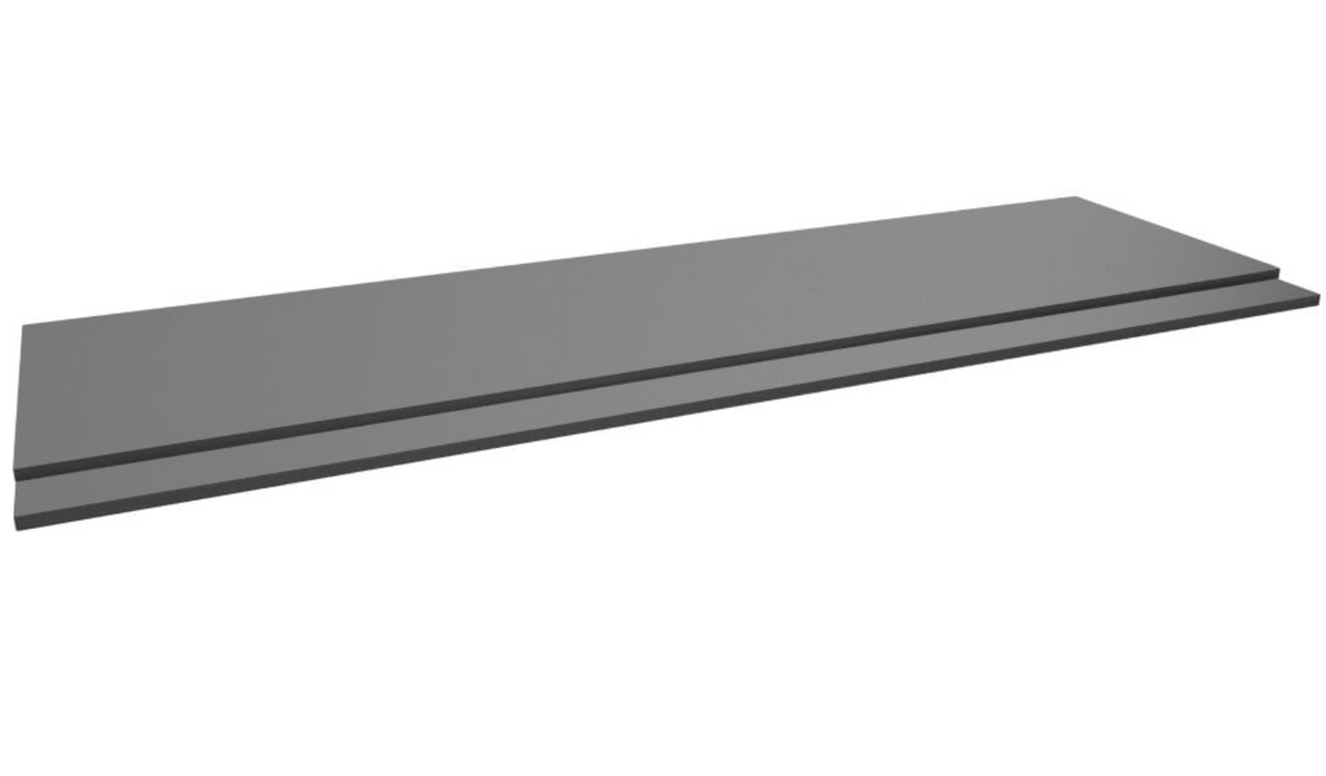 Kartell K-VIT Purity 1700mm 2 Piece Front Bath Panel- Storm Grey Gloss (RBP1700FPSG)