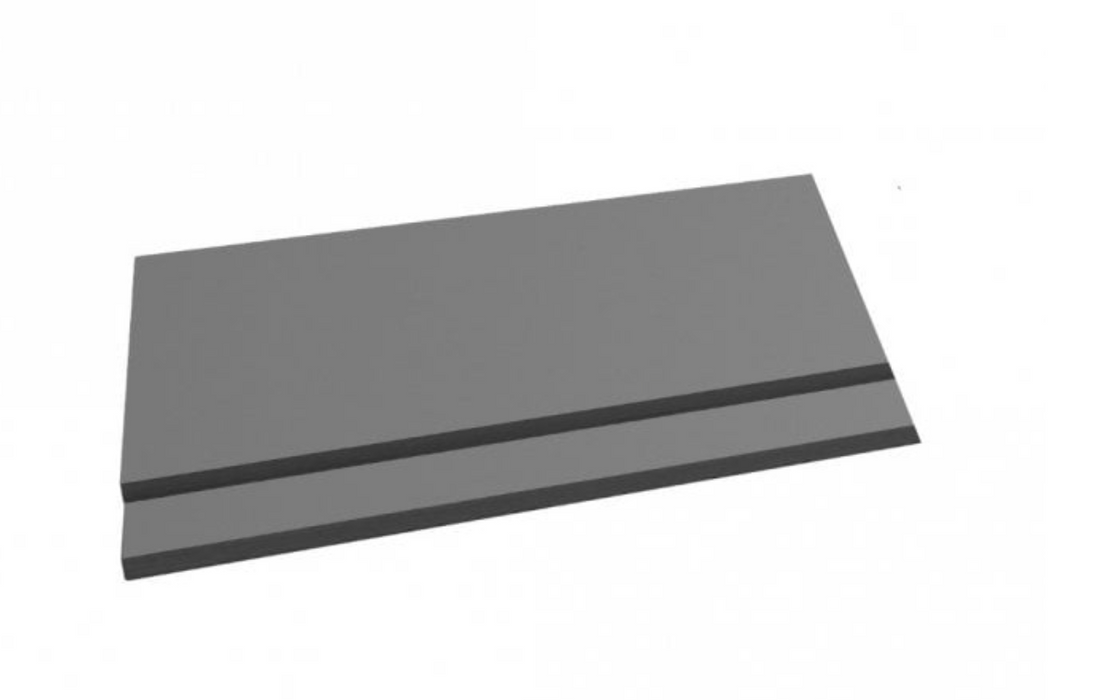 Kartell K-VIT Purity 800mm 2 Piece End Bath Panel Storm Grey Gloss-(RBP800EPSG)