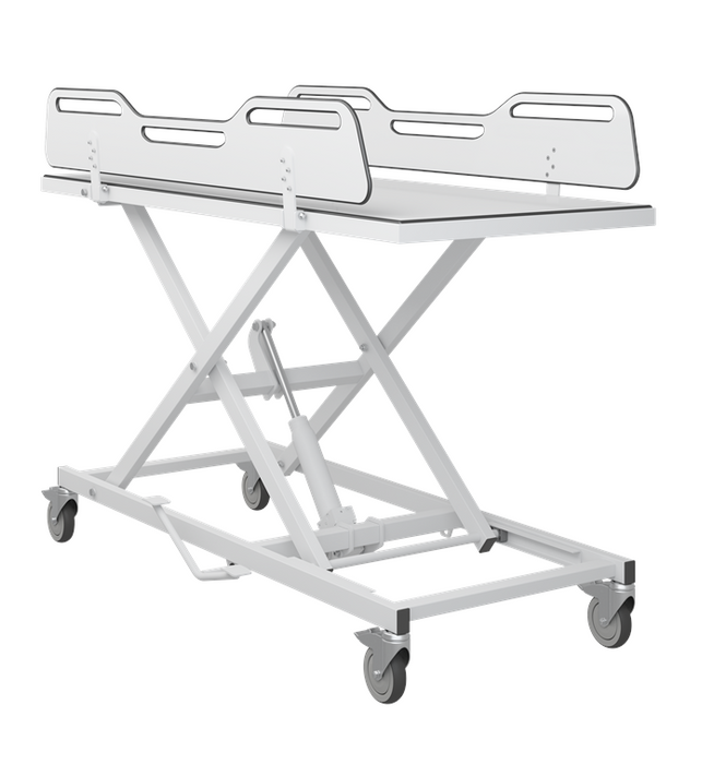 Pressalit MCT 5 Change Trolley 1700mm, Manually Height Adjustable White (R9502717000)
