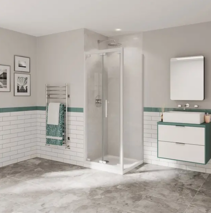 Impey Coram Optima 6 Bi-Fold Door 760mm White (O6BF76CUW)